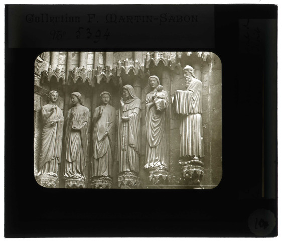 Cathédrale Notre-Dame d'Amiens (Somme), façade ouest, porte droite, ébrasement droit.