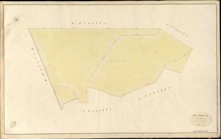 Beaubray. Section A _ de la Verrerie _ 3e de 5 Feuilles