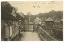 Gisors. Bords de l'Epte - Perspective du Château.