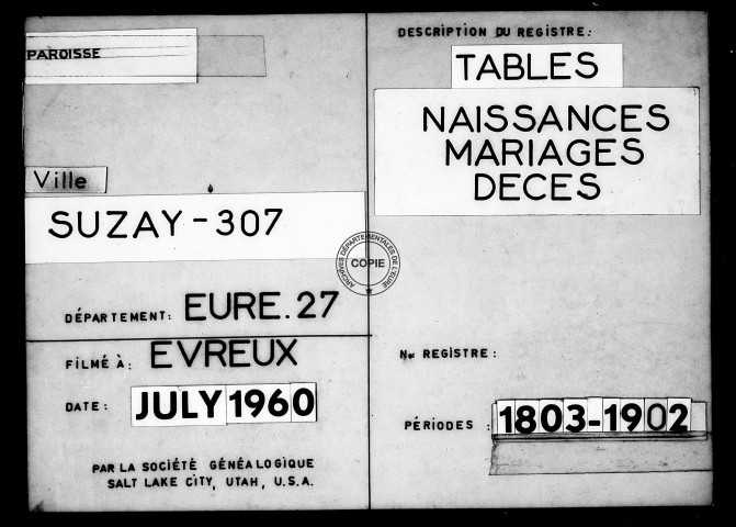 Tables (1803-1902)