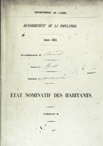 BARNEVILLE SUR SEINE 1851