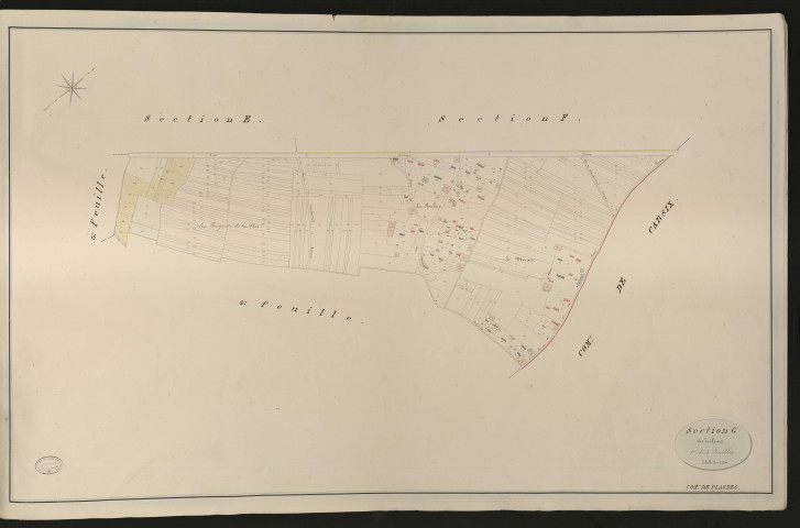 Plasnes. Section G _ des Tuillerie _ 1re de 3 Feuilles