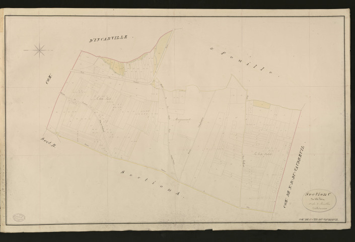 Saint-Cyr-du-Vaudeuil. Section C _ du tête Lain _ 1re de 2 Feuilles
