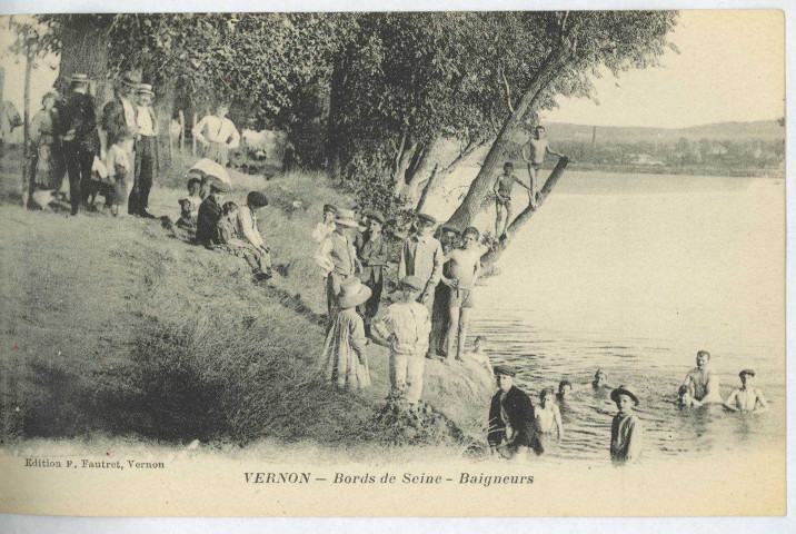 Vernon-Ville. Bords de Seine - Baigneurs.