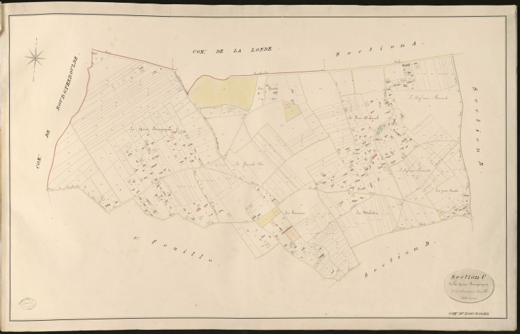 Bosc-Roger-en-Roumois (Le). Section C _ de la Queue Bourguignon _ 2e et dernière Feuille