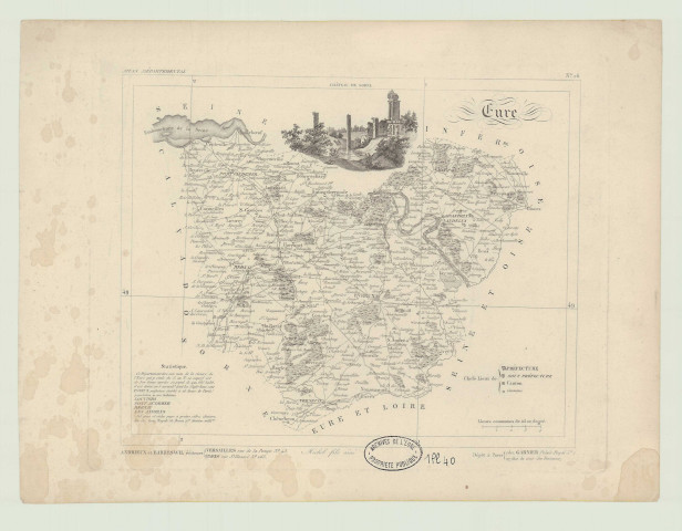 Carte administrative de l'Eure