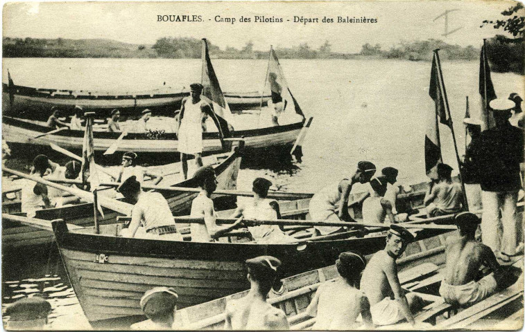 Bouafles. Camp des Pilotins. - Départ des Baleinières.