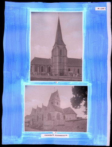 "Églises rurales du département de l'Eure" du chanoine Bonnenfant tome I, planche LXIV Fourges (Eure) et Fourmetot (Eure).