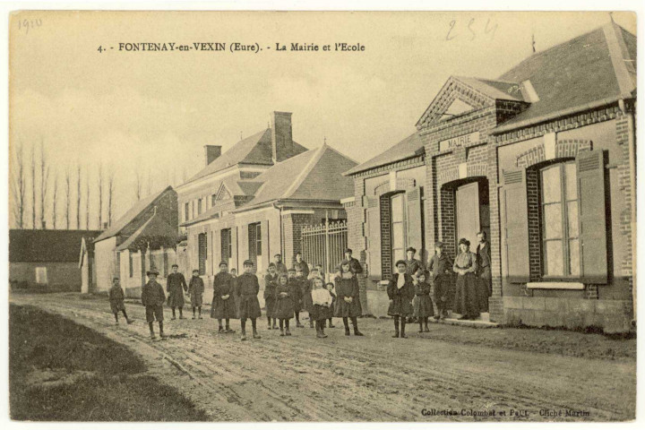 Fontenay. La Mairie et l'Ecole.