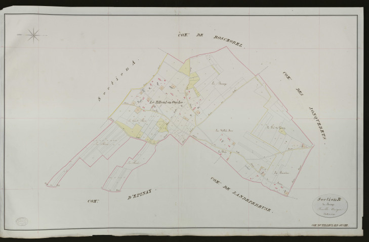 Tilleul-en-Ouche (Le). Section B _ du Bocage _ Feuille Unique