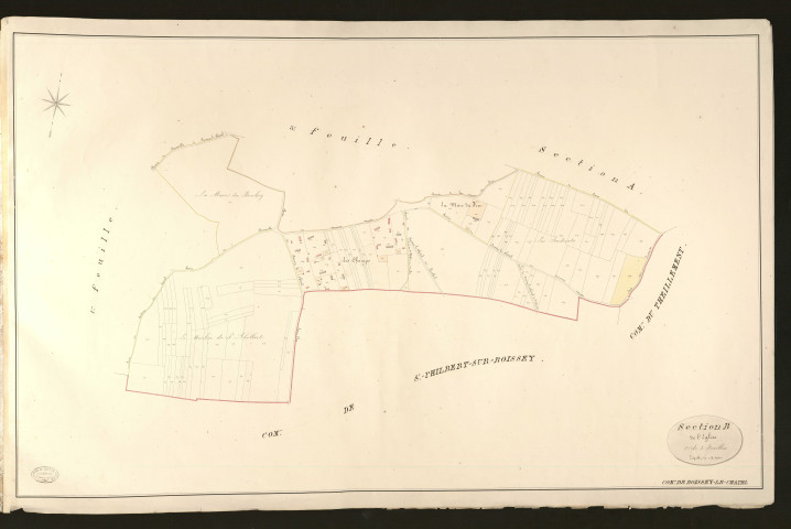 Boissey-le-Chatel. Section B _ de l'Eglise _ 2e de 3 Feuilles
