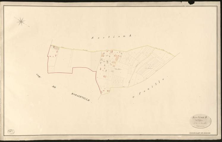 Notre-Dame-de-Fresne. Section B _ de l'Eglise _ 1re de 2 Feuilles