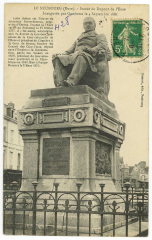 Neubourg (Le). Statue de Dupont de l'Eure. Inaugurée par Gambetta le 4 septembre 1881.