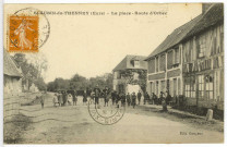 Saint-Aubin-du-Thenney. La place - Route d'Orbec.