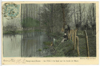 Pacy-sur-Eure. La Pêche à la ligne sur les Bords de l'Eure.