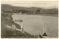 Amfreville-sous-les-Monts. Le coup de ligne auprès de l'écluse.