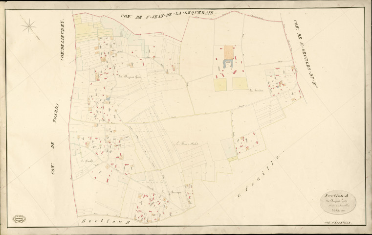 Epreville-en-Lieuvin. Section A _ des Bruyères Gosse _ 1re de 2 Feuilles