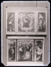 Triptyques du Maître de Moulins représentant la Vierge et la résurrection de Lazare.
