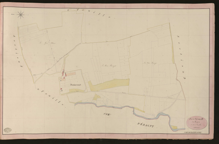 Bazincourt-sur-Epte. Section E _ des Bruyères _ 1re de 3 Feuilles