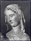 Statue de Vierge à l'Enfant (tête) de l'église d'Écouis (Eure).