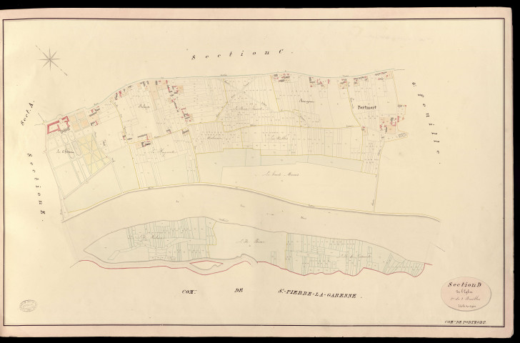 Port-Mort. Section D _ de l'eglise _ 1re de 2 Feuilles