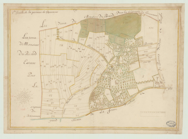 Bois-Anzeray - Plans de la paroisse de Marnières.