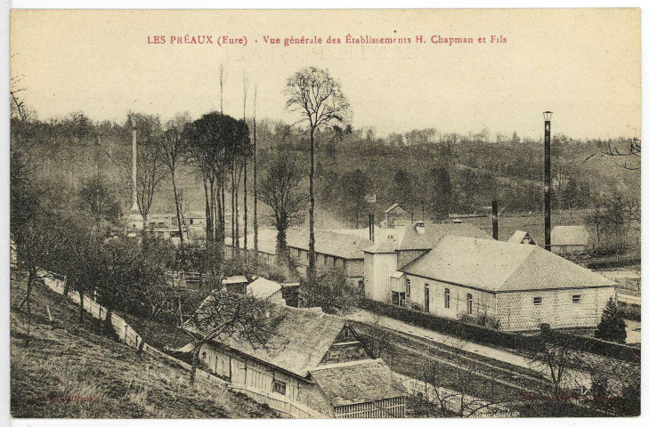 Préaux (Les). Vue générale des Etablissements H. Chapman et Fils.