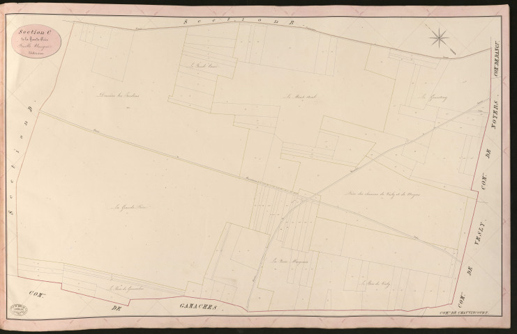 Chauvincourt. Section C _ de la Grand Pièce _ Feuille Unique