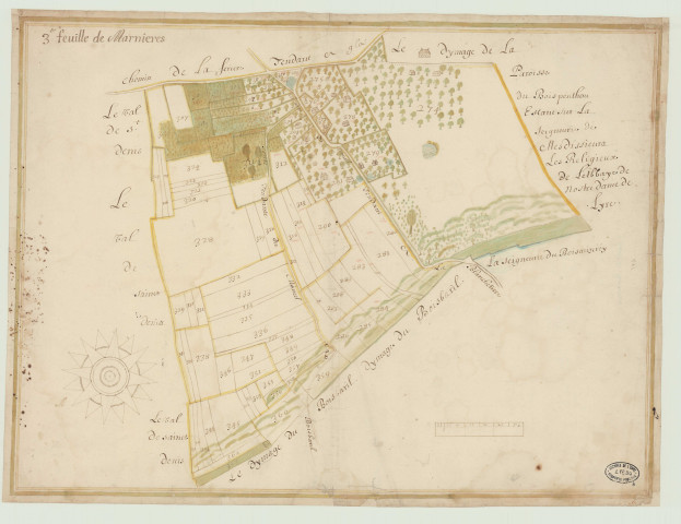 Bois-Anzeray - Plans de la paroisse de Marnières.