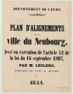 Neubourg (Le) _ Atlas "Plan d'alignements de la ville du Neubourg".