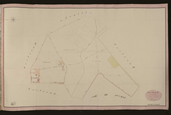 Coudray. Section D _ du Vaurose _ 1re de 2 Feuilles