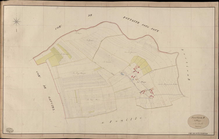 Jouy-sur-Eure. Section D _ des Pleignes _ 1re de 2 Feuilles