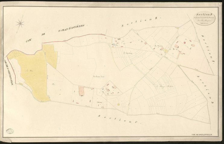 Morainville-près-Lieurey. Section D _ des hautes Terres et de la Varenne _ Feuille Unique