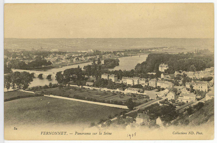 Vernon-Ville. Vernonnet Panorama sur la Seine.