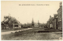 Collandres-Quincarnon. Grande Rue et Eglise.