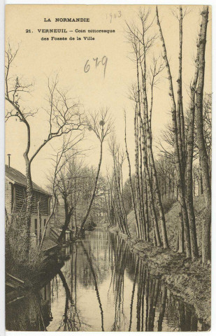 Verneuil-sur-Avre. Coin pittoresque des Fossés de la Ville.