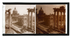 Arc de triomphe de Septimius Severus en l'honneur de la bataille remportée à Rome (Italie).