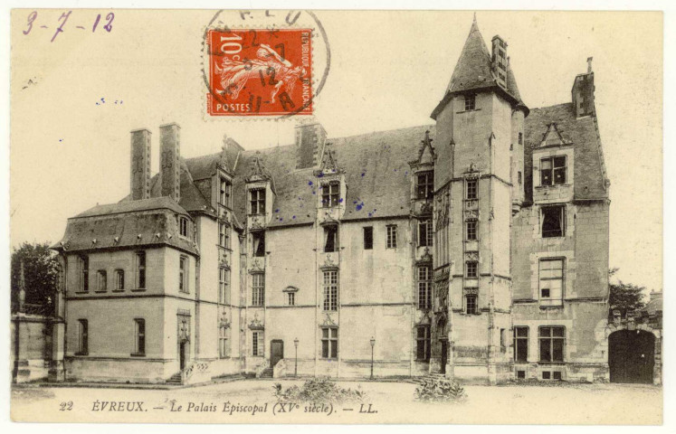 Evreux-Ville. Le Palais Episcopal (XVe siècle).