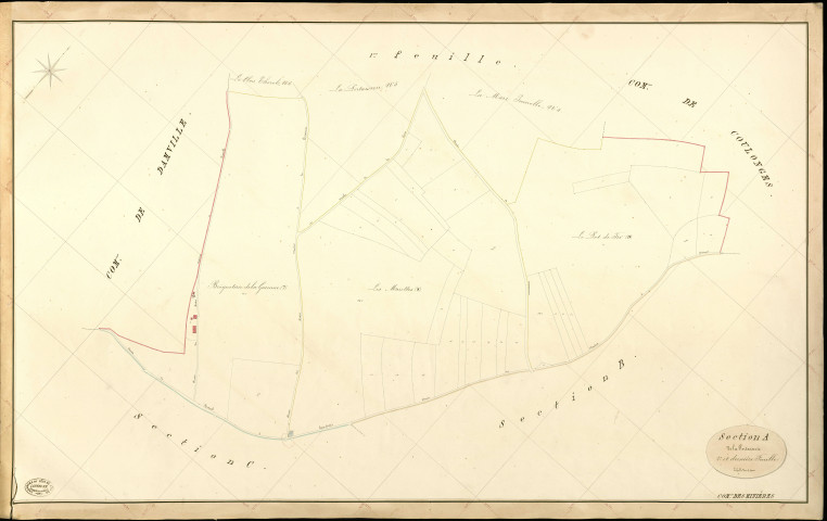 Minières (Les). Section A _ de la Portaiserie _ 2e et dernière Feuille