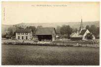 Brosville. La Gare et l'Eglise.