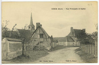 Venon. Rue principale et Eglise.