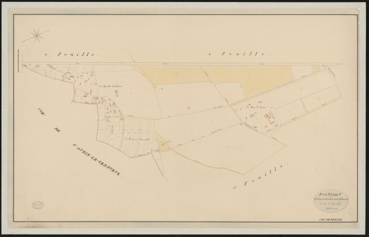 Bernay. Section C _ de la Couture, des Malouves et du val Menard _ 2e de 4 Feuilles