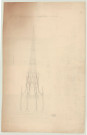 Evreux _Cathédrale. Projet de restauration de la flèche.