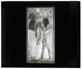Calcaire peint rapporté par Champollion en 1808 provenant du tombeau de Séthi Ier à Thèbes (Égypte).