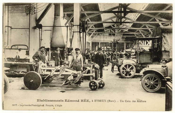Evreux-Ville. Etablissements Edmond Hée, à Evreux - Un Coin des Ateliers.