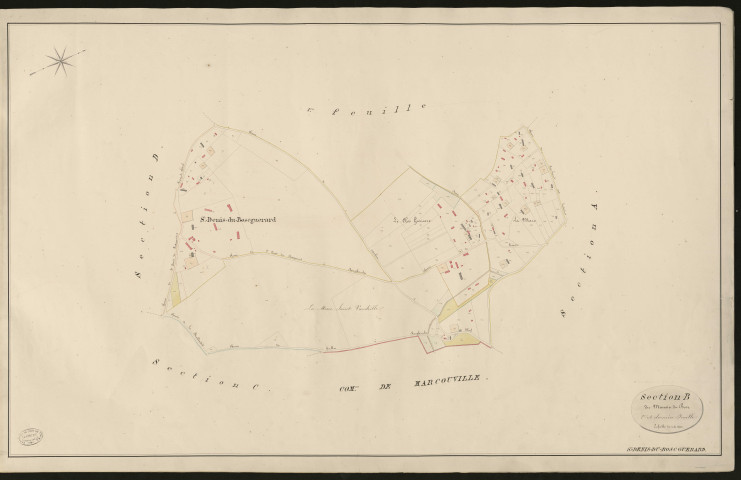 Saint-Denis-de-Bosguérard. Section B _ du manoir du Bosc _ 2e et dernière Feuille