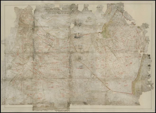 Villez-Sous-Bailleul - "Plan de l'arpentage de toutes les terres de la paroisses de Saint-Ouen de Réanville et de Saint-Philbert de Villez …" . *