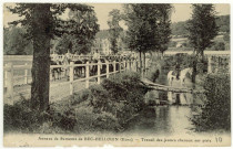 Bec-Hellouin (Le). Annexe de Remonte-Travail des jeunes chevaux sur piste.