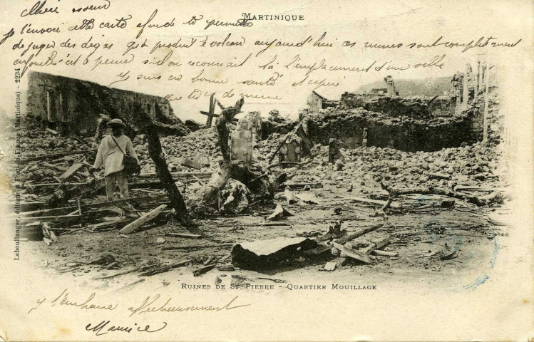 RUINES DE ST PIERRE - QUARTIER MOUILLAGE