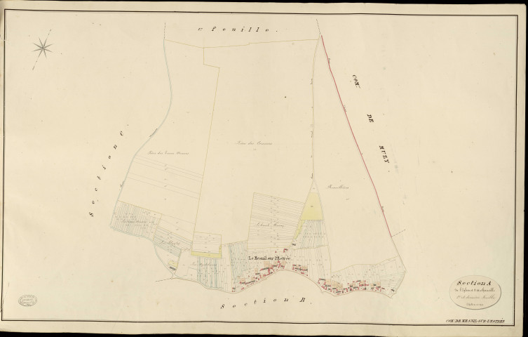 Mesnil-sur-l'Estrée (Le). Section A _ de l'Eglise et d'Authauville _ 2e et dernière Feuille